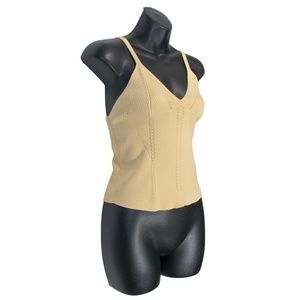 Sandro Paris Ribbed Knit V Neck Tank Top